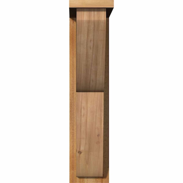 Crestline Rough Sawn Corbel W/Backplate, Western Red Cedar, 6W X 14D X 26H